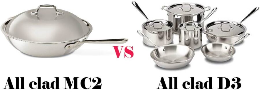 All clad MC2 vs D3, Similarities and differences